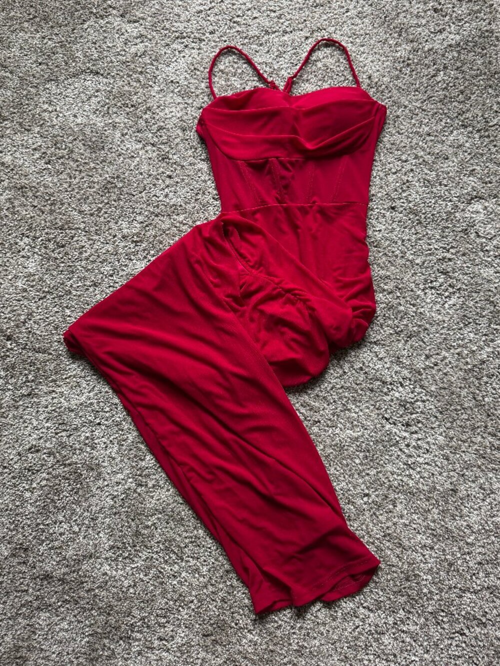 Windsor Women's Red Long Maxi Dress Spaghetti Strap Prom Size Small